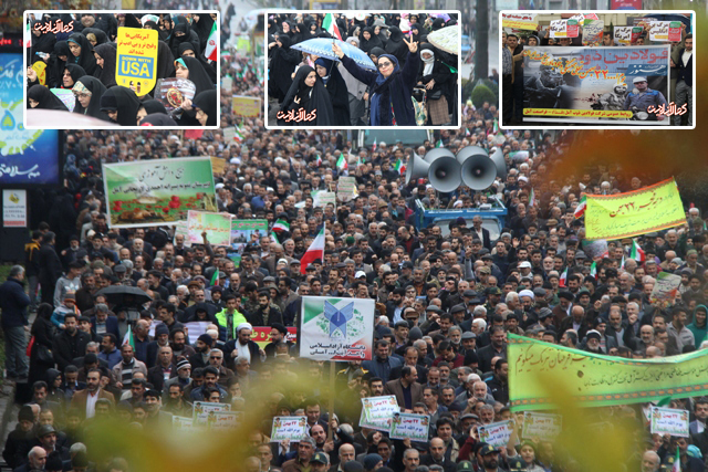 گزارش تصویری کمال آنلاین؛  حماسه حضور مردم شهر هزارسنگر آمل در چهل سالگی انقلاب اسلامی