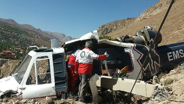 رمز گشایی از جعبه سیاه سقوط بالگرد اورژانس 115 مازندران در آمل