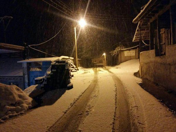 برف بی سابقه پاییزی در منطقه چلاو آمل