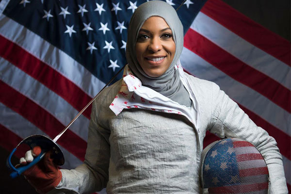 بانوی با حجاب آمریکایی در بازی های المپیک تاریخ‌سازی کرد