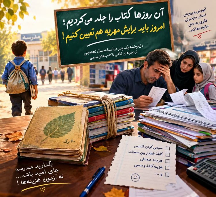 از دفترهای کاهی تا کتاب‌های سیمی؛ مدرسه‌ای که گاهی جیب پدرها را هم امتحان می‌کند