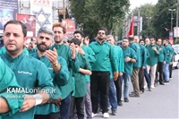گزارش تصویری کمال آنلاین : دسته روی هیئت عاشقان حضرت علی اصغر مسجد وحسینیه سید حسن ولی 